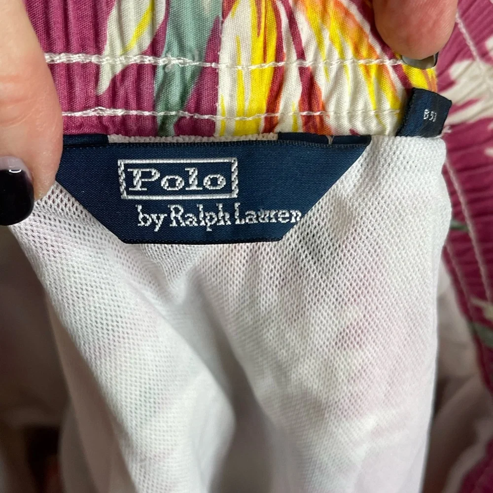 Polo by Ralph Lauren Hawaiian Swim Trunks with Liner & Pockets Size M